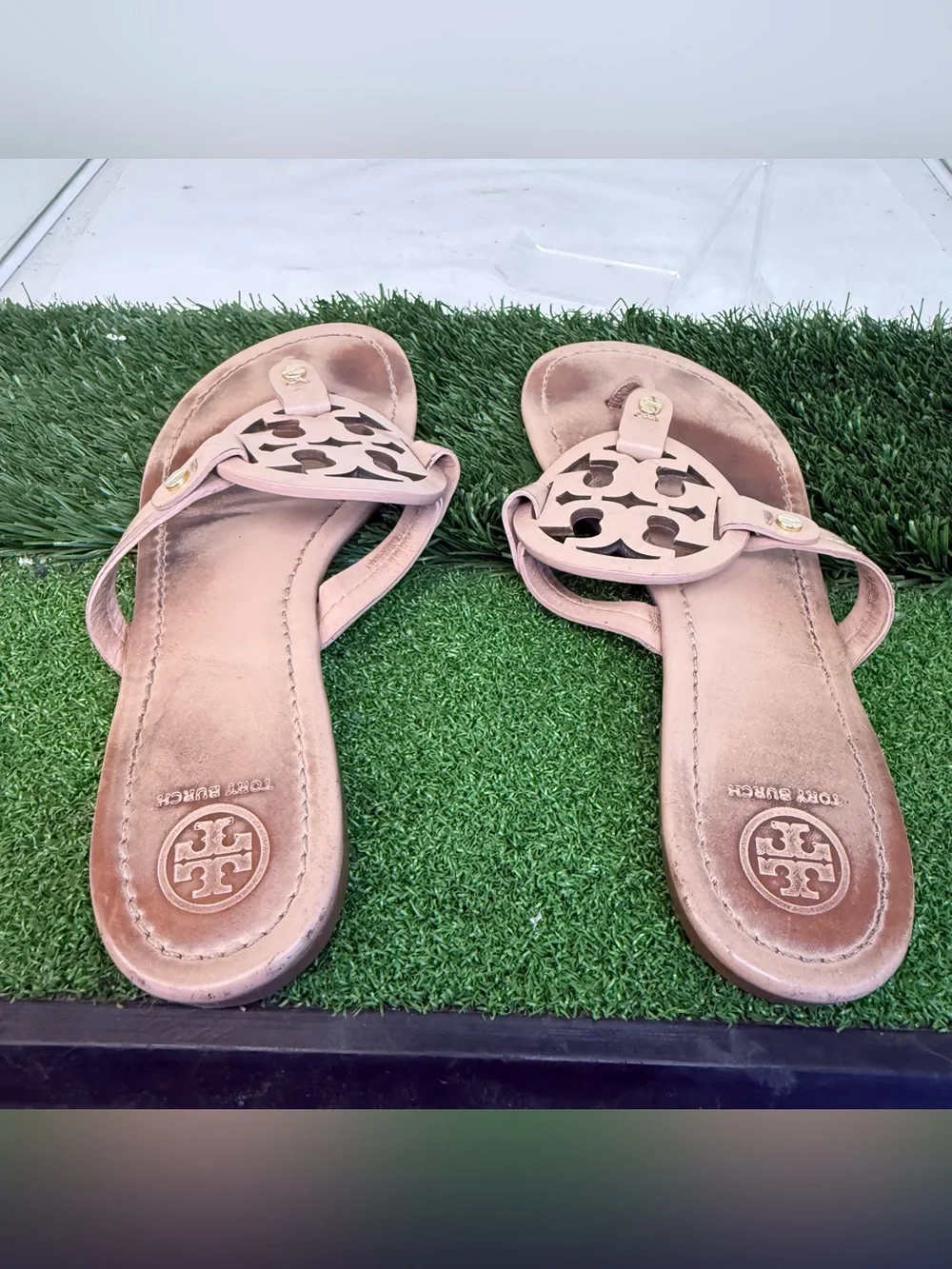 Tory Burch Cutout Logo Thong Sandals